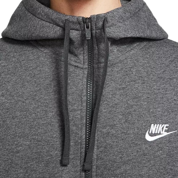 Nike Mens Charcoal Zip Up Sweater - Picture 3 of 12